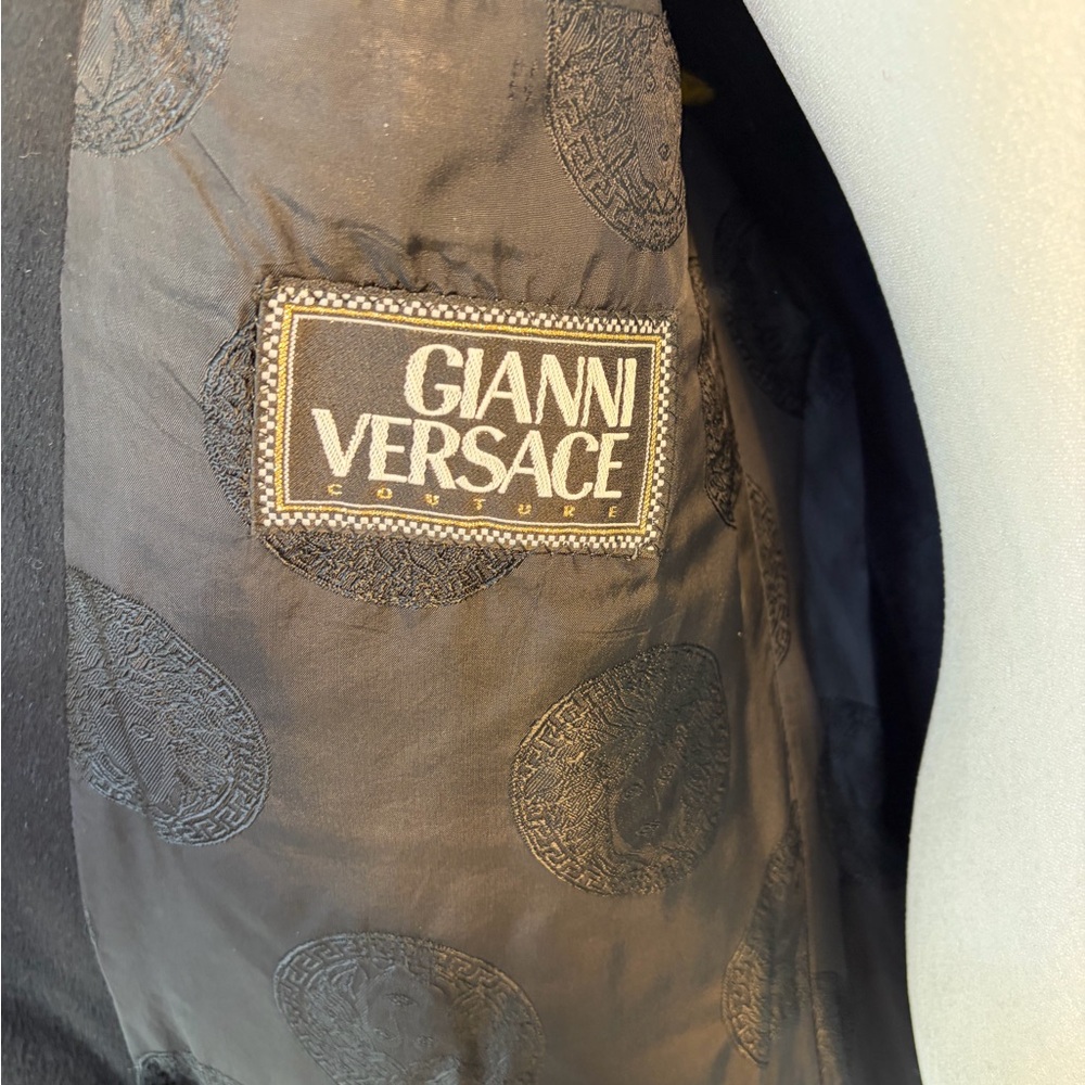 Versace Black Patterned Jacket - image 6